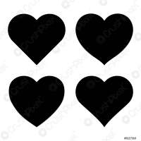 Glitter tattoo Four Tiny Hearts