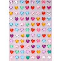 Multi colour Hearts Collection Face Jewels