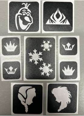 Glitter tattoo stencilset Frozen